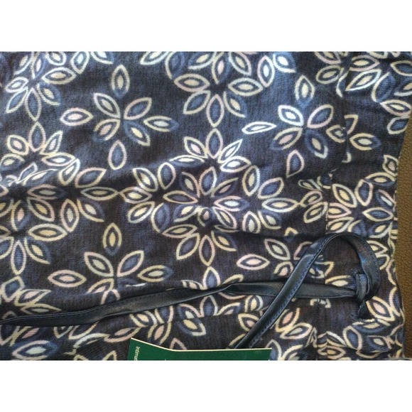 Croft & Barrow Soft Whisperluxe Pajama Lounge Pants Navy Blue Floral Pockets S - Picture 3 of 4